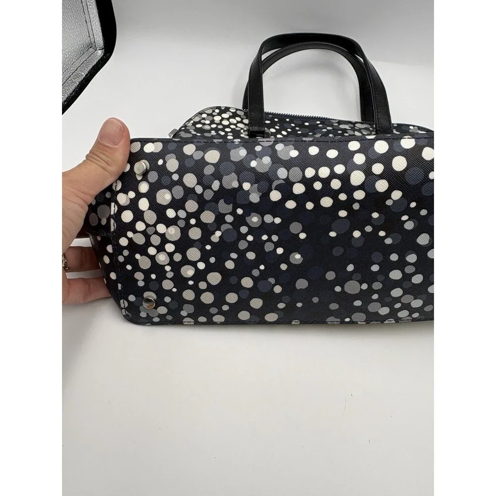 KATE SPADE MAISE SAIREE DOT DOMED LEATHER SATCHEL PURSE BAG